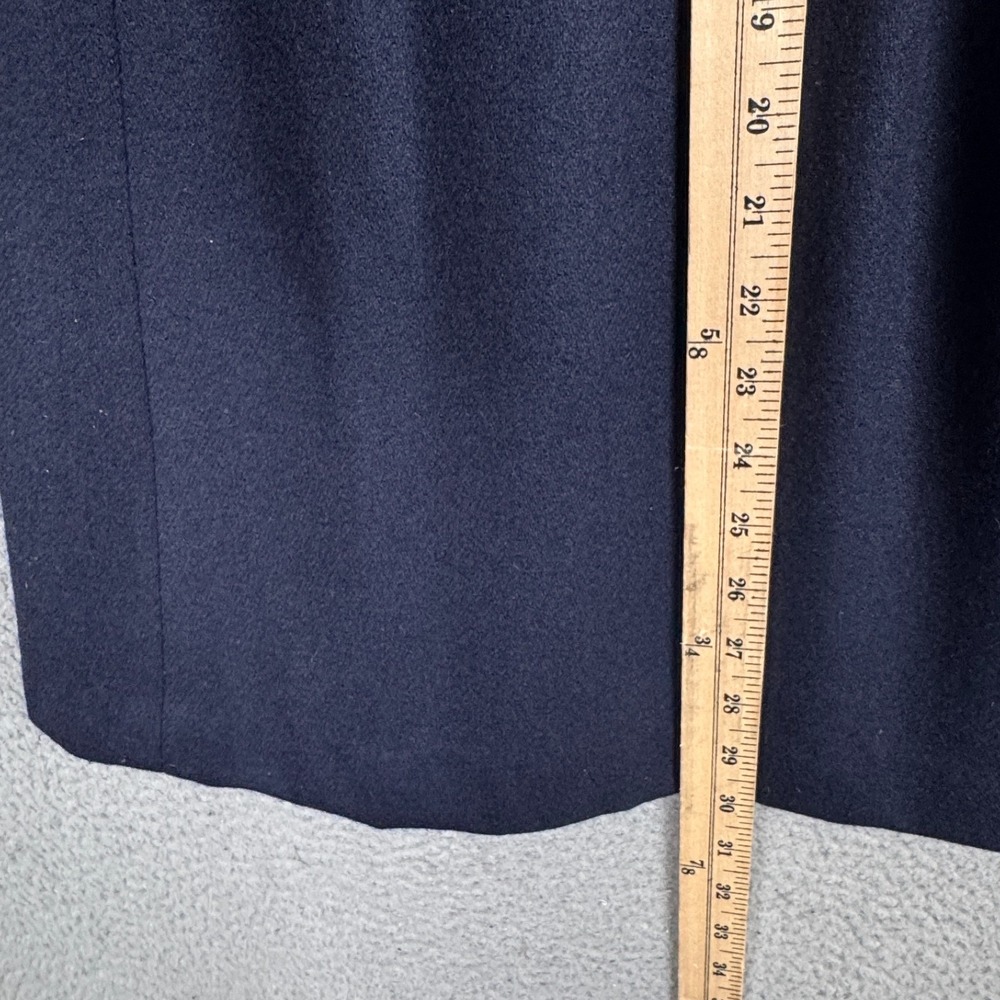 VTG Personal Skirt Womens 12 Blue Wool USA Made Minimalist Basic Capsule Classic - Picture 10 of 12